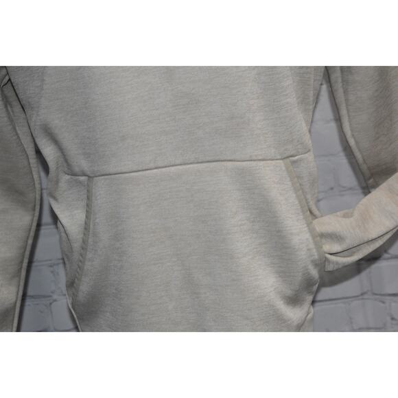 Under Armour Hoodie Pullover Mens Size Medium Loose Tan Polyester With Pockets - Picture 5 of 7